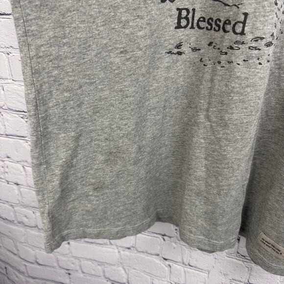 Life Is Good Winnie the Pooh Piglet Thankful Grateful Blessed Long Sleeve Med - Picture 6 of 8